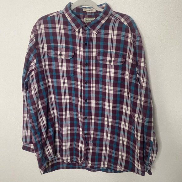 L.L. Bean Plaid Flannel Shirt Mens XL Traditional Fit Button Up Outdoor Camp - Picture 3 of 10